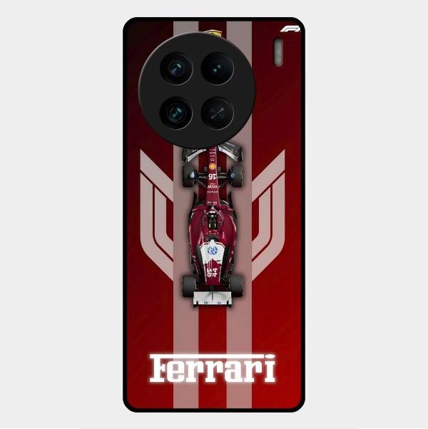 Ferrari Racing Legacy Glass Case For Vivo X90 Pro 5G