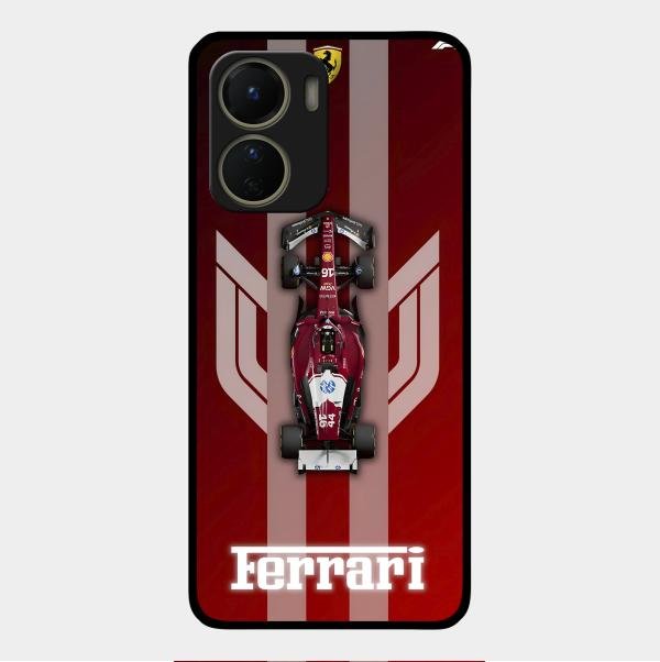 Ferrari Racing Legacy Glass Case For Vivo Y16