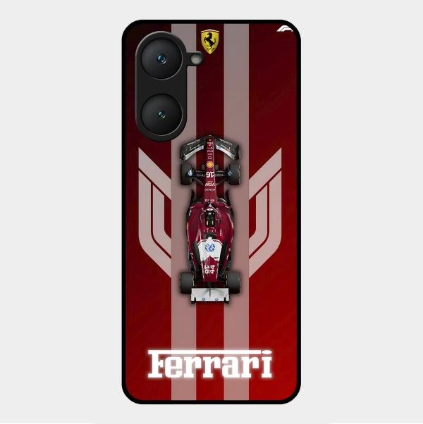 Ferrari Racing Legacy Glass Case For Vivo Y18