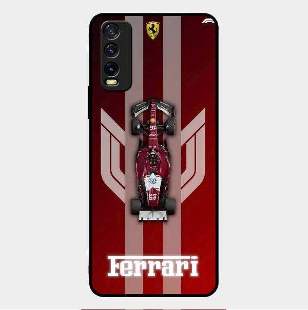 Ferrari Racing Legacy Glass Case For Vivo Y20T