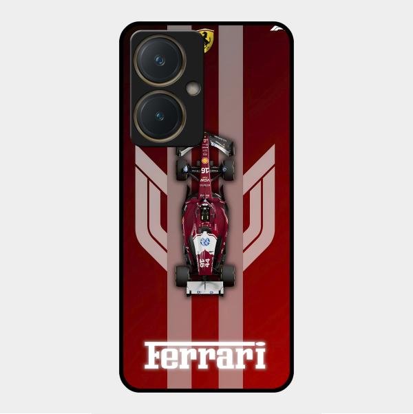 Ferrari Racing Legacy Glass Case For Vivo Y27