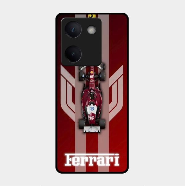 Ferrari Racing Legacy Glass Case For Vivo Y300 Plus 5G