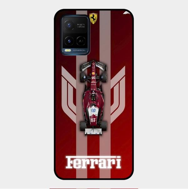 Ferrari Racing Legacy Glass Case For Vivo Y33S