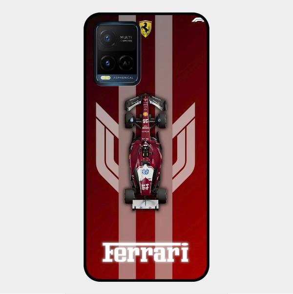 Ferrari Racing Legacy Glass Case For Vivo Y33T