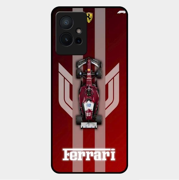 Ferrari Racing Legacy Glass Case For Vivo Y75 5G
