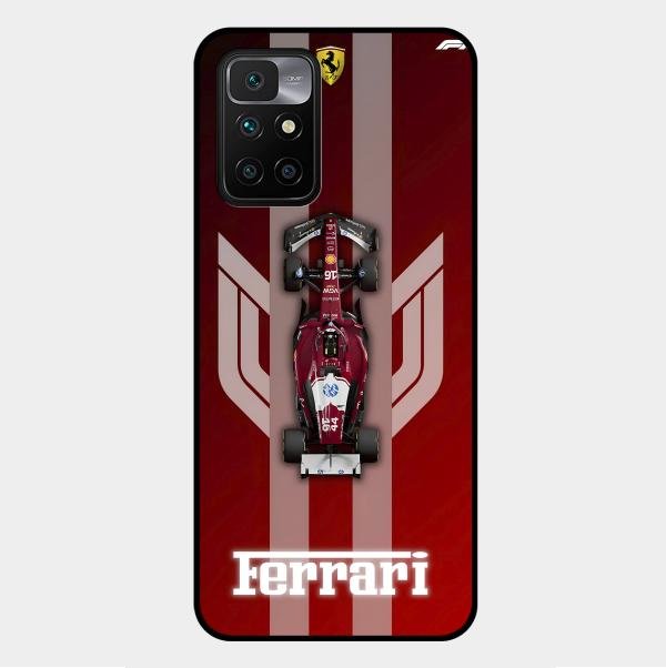 Ferrari Racing Legacy Glass Case For Xiaomi Redmi 10 Prime