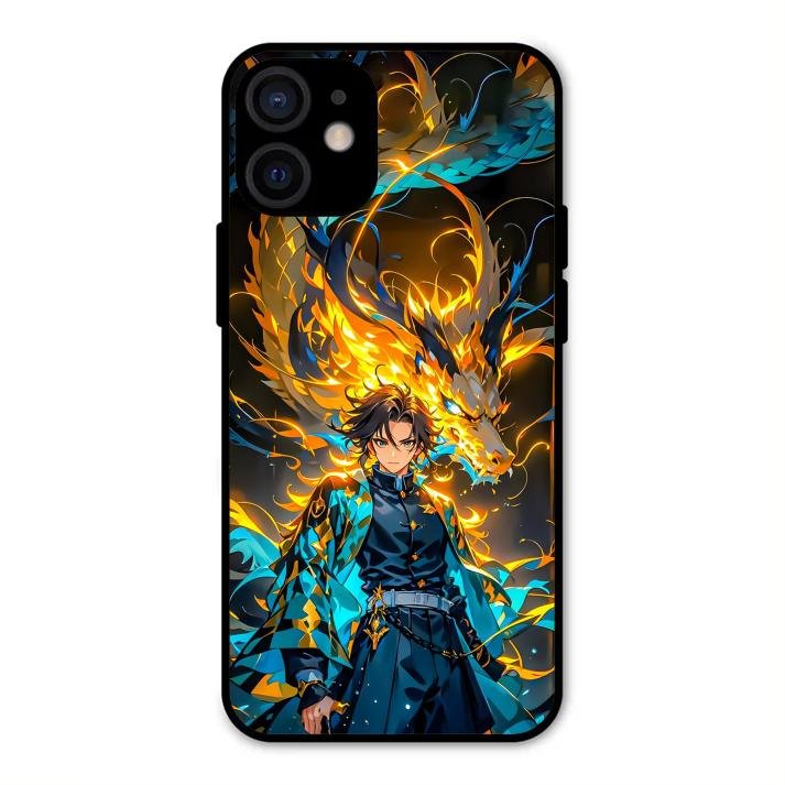 Fire Soul Tanjiro Glass Case Cover For iPhone 12 mini