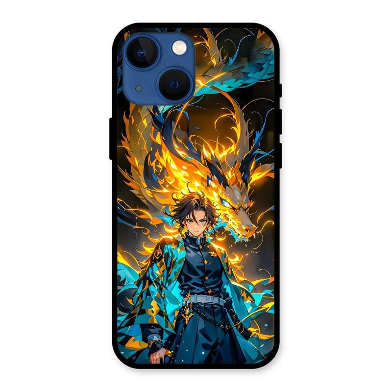 Fire Soul Tanjiro Glass Case Cover For iPhone 13 mini