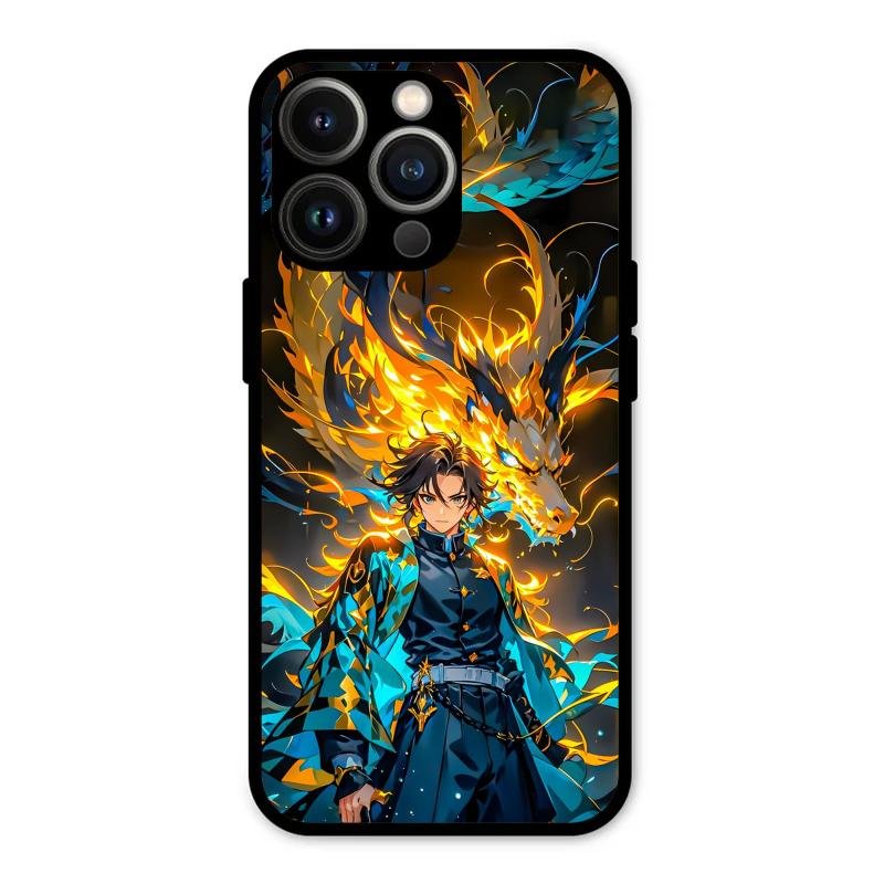 Fire Soul Tanjiro Glass Case Cover For iPhone 13 Pro Max