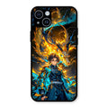Fire Soul Tanjiro Glass Case Cover For iPhone 14 Plus
