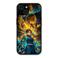 Fire Soul Tanjiro Glass Case Cover For iPhone 15 Plus