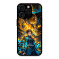 Fire Soul Tanjiro Glass Case Cover For iPhone 16 Pro