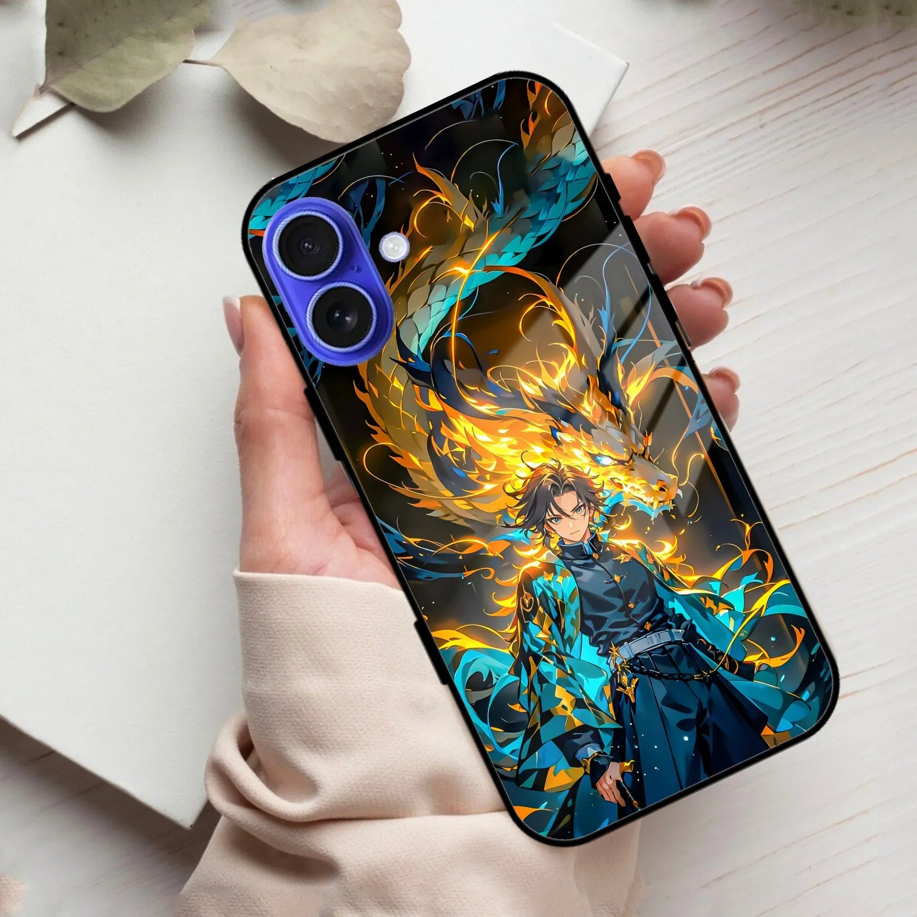 Fire Soul Tanjiro Glass Case Cover For iPhone - ShopOnCliQ