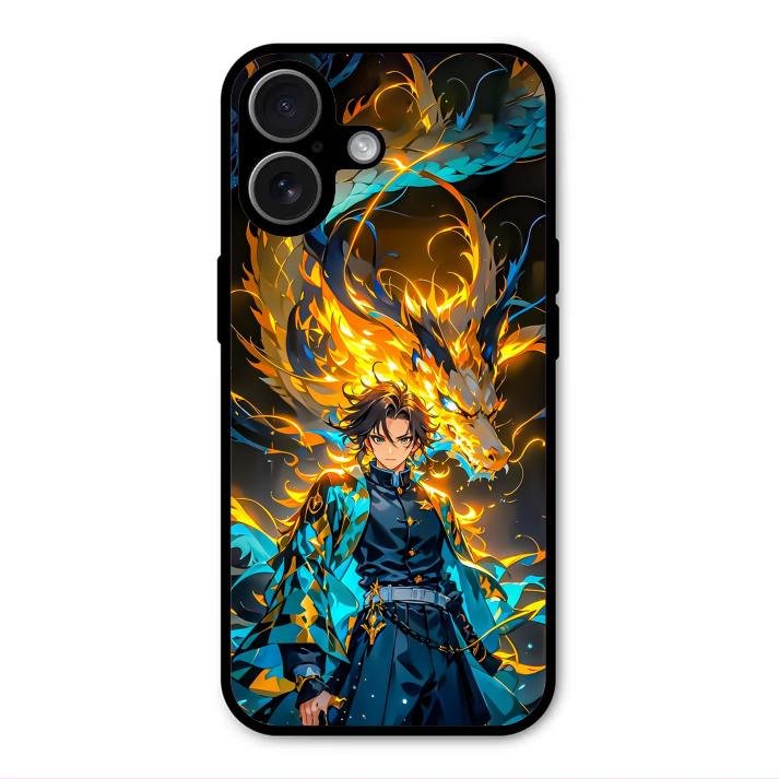 Fire Soul Tanjiro Glass Case Cover For iPhone 17