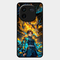 Fire Soul Tanjiro Glass Case Cover For Iqoo 12 5G