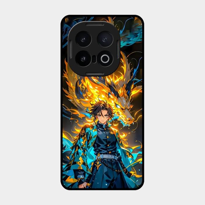 Fire Soul Tanjiro Glass Case Cover For Iqoo 13 5G