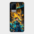 Fire Soul Tanjiro Glass Case Cover For Iqoo 9 5G