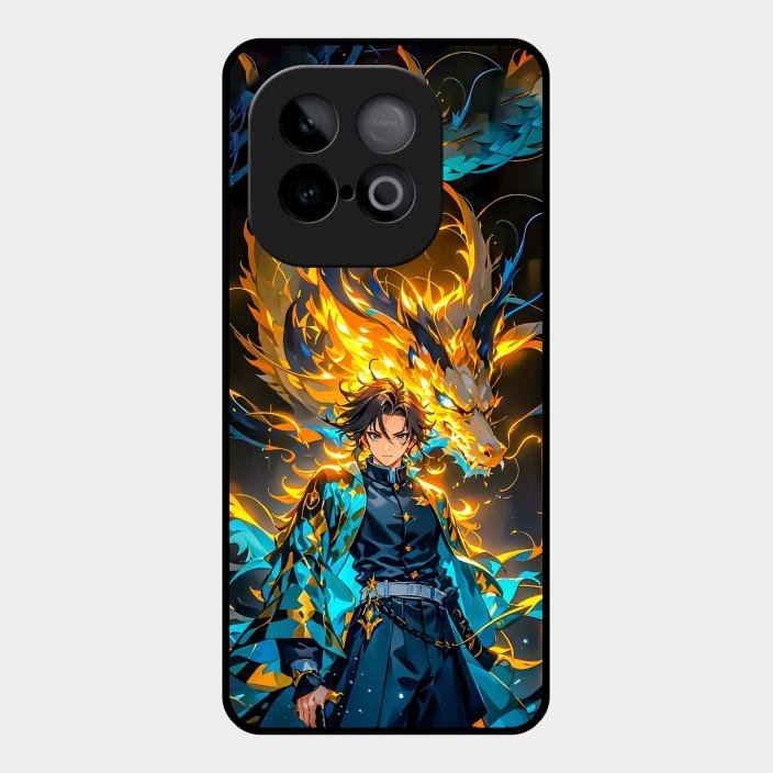 Fire Soul Tanjiro Glass Case Cover For Iqoo Neo 10 5G