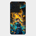 Fire Soul Tanjiro Glass Case Cover For Iqoo Neo 6 5G