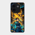 Fire Soul Tanjiro Glass Case Cover For Iqoo Z9S Pro 5G