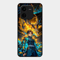 Fire Soul Tanjiro Glass Case Cover For Iqoo Z9X 5G