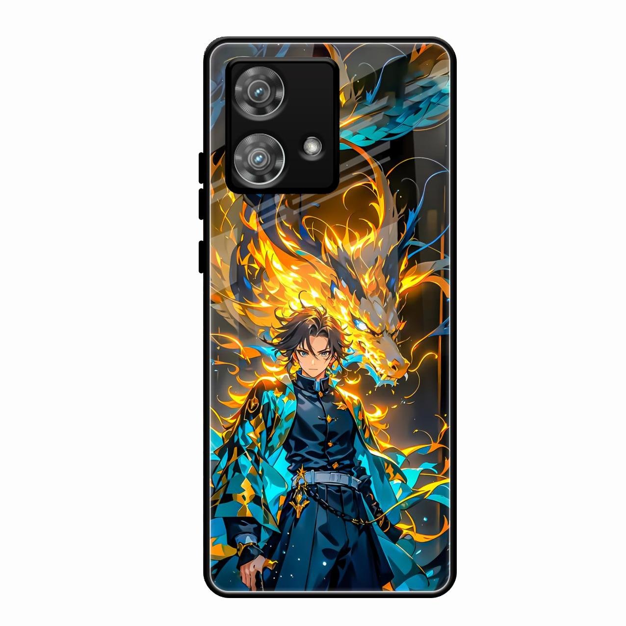 Fire Soul Tanjiro Glass Case Cover For Motorola Edge 40 5G