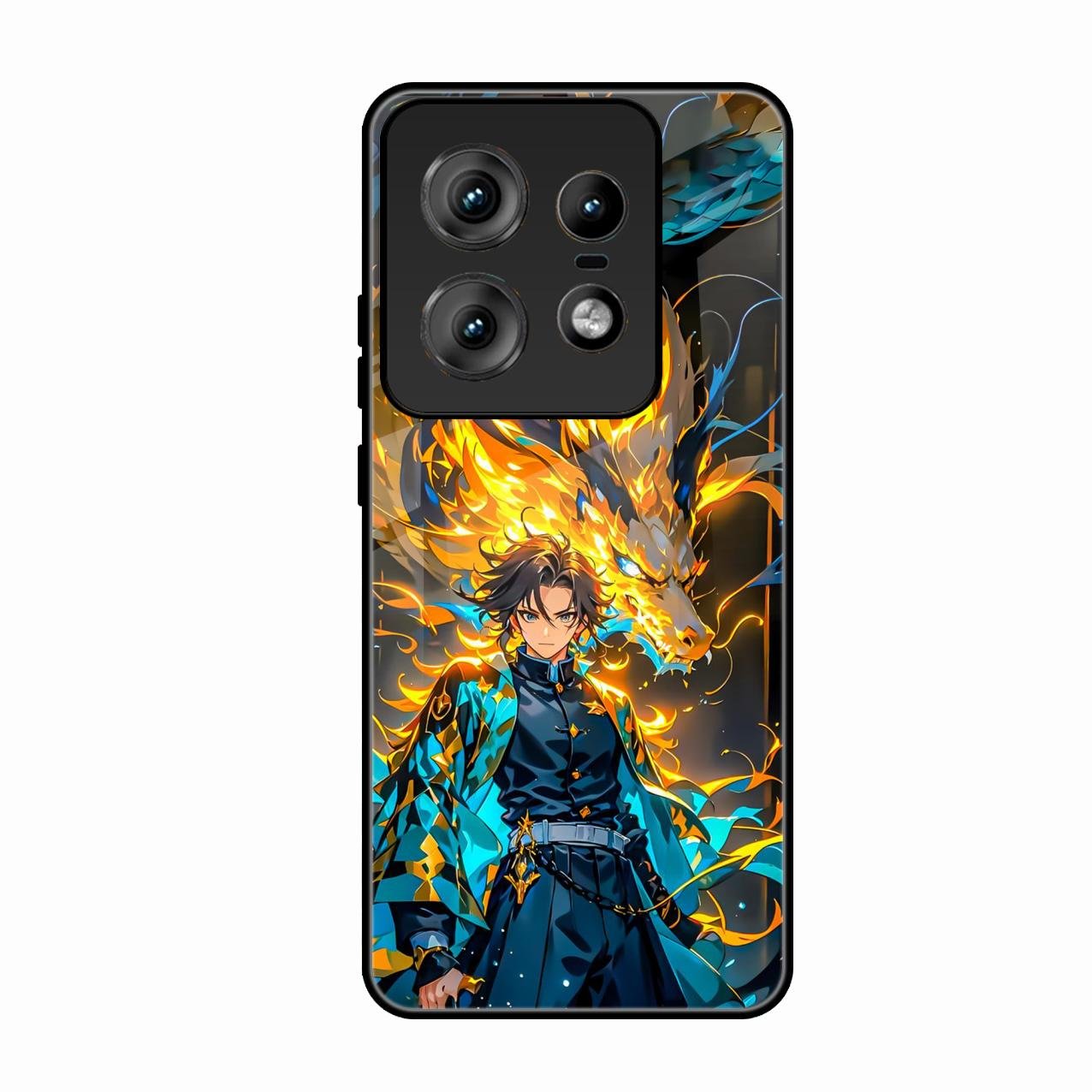 Fire Soul Tanjiro Glass Case Cover For Motorola Edge 50 Pro