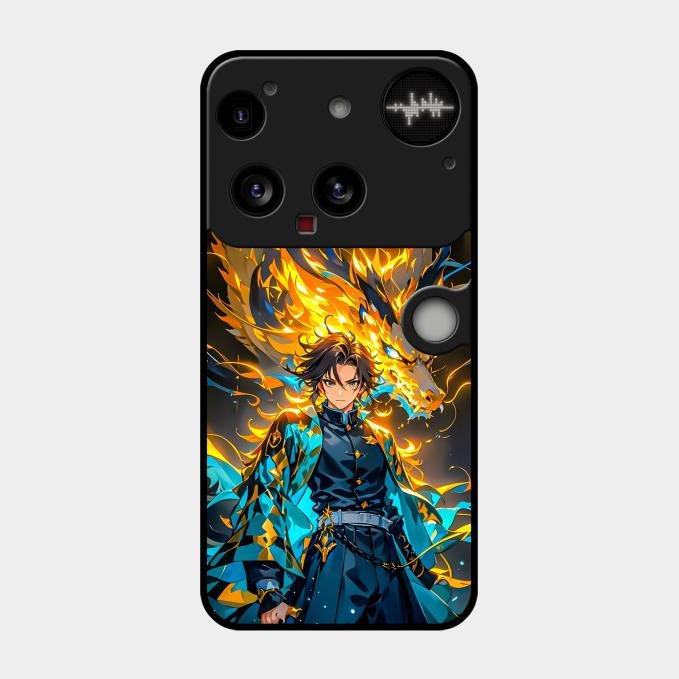 Fire Soul Tanjiro Glass Case Cover For Nothing Phone 3 5G