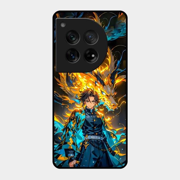 Fire Soul Tanjiro Glass Case Cover For Oneplus 12 5G