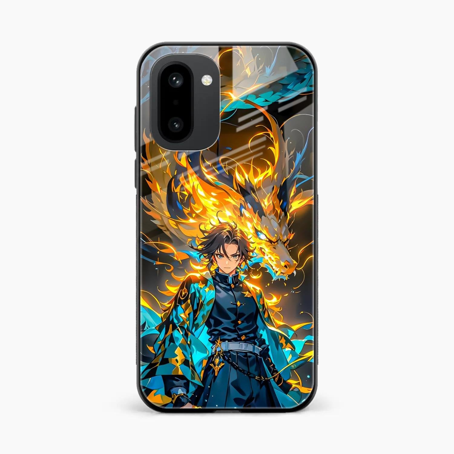 Fire Soul Tanjiro Glass Case Cover For OnePlus 15R 5G