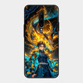 Fire Soul Tanjiro Glass Case Cover For Oneplus 7 Pro