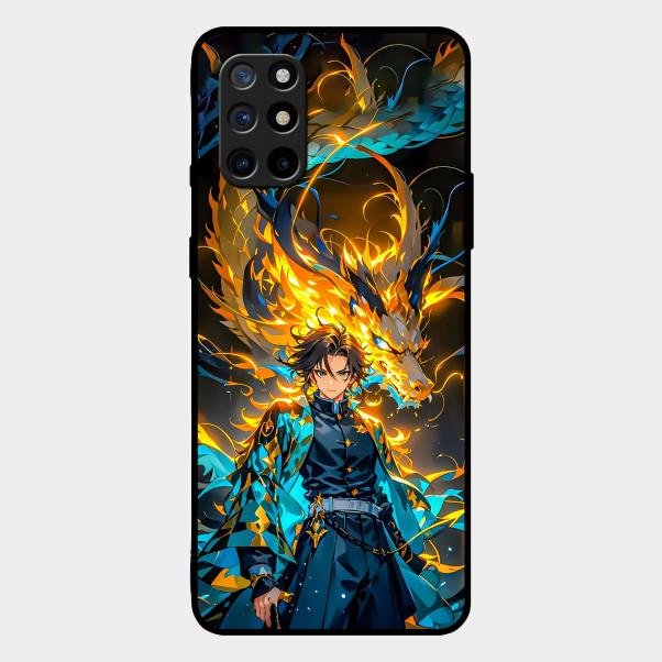Fire Soul Tanjiro Glass Case Cover For Oneplus 8T