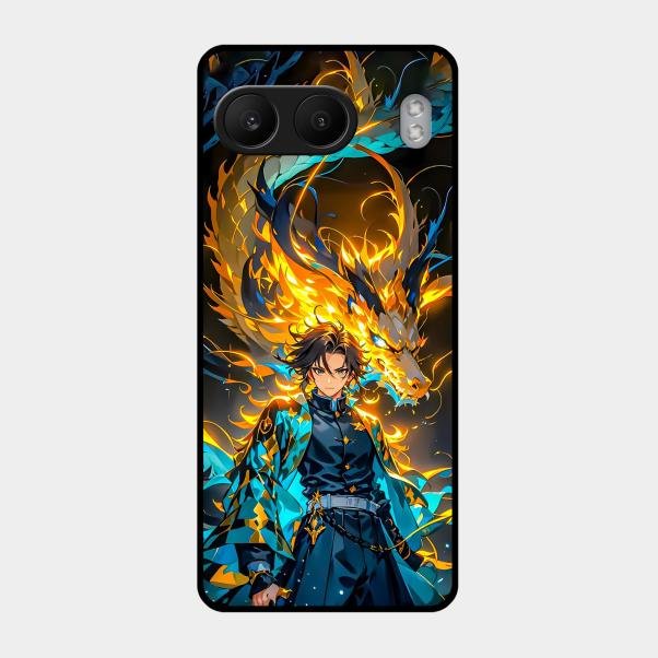 Fire Soul Tanjiro Glass Case Cover For Oneplus Nord 4 5G