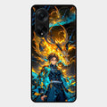 Fire Soul Tanjiro Glass Case Cover For Oppo F23 5G