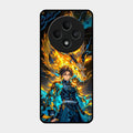 Fire Soul Tanjiro Glass Case Cover For Oppo F27 5G