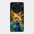 Fire Soul Tanjiro Glass Case Cover For Oppo F27 Pro Plus 5G