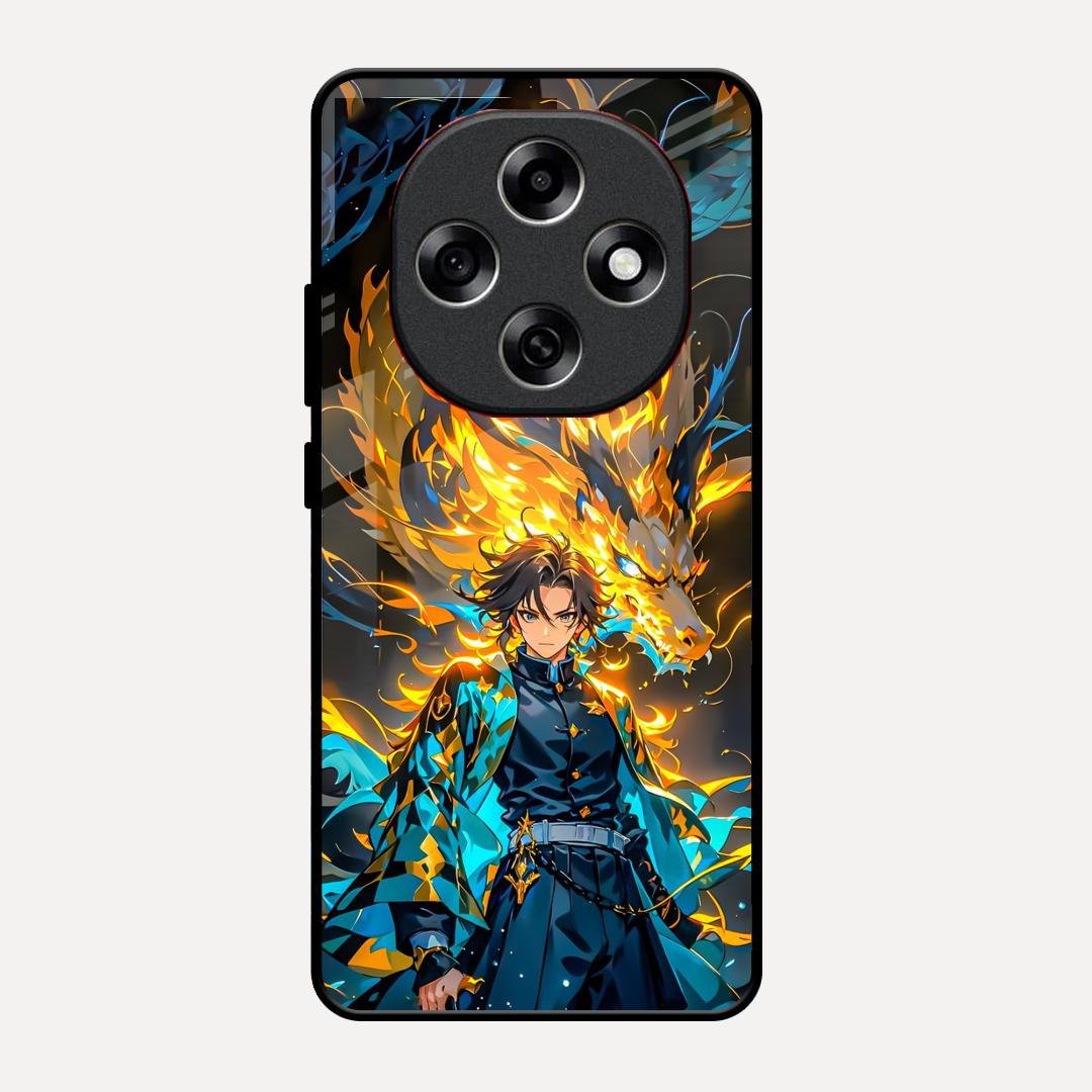 Fire Soul Tanjiro Glass Case Cover For Oppo F31 Pro 5G