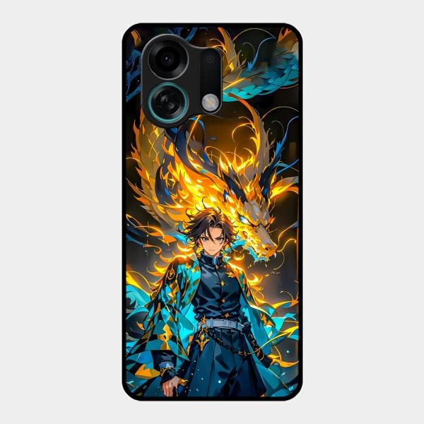 Fire Soul Tanjiro Glass Case Cover For Oppo K13 Turbo 5G