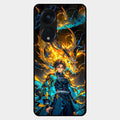 Fire Soul Tanjiro Glass Case Cover For Oppo Reno 8T 5G