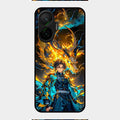 Fire Soul Tanjiro Glass Case Cover For Poco F7 5G