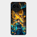 Fire Soul Tanjiro Glass Case Cover For Realme 11X 5G