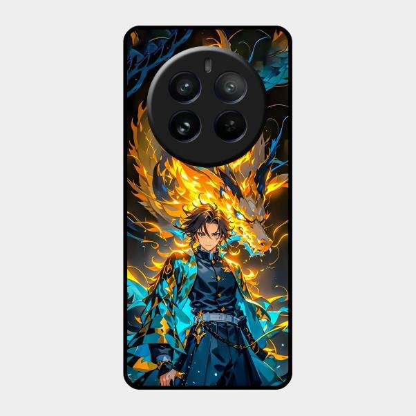 Fire Soul Tanjiro Glass Case Cover For Realme 12 Pro 5G
