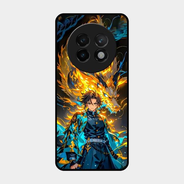 Fire Soul Tanjiro Glass Case Cover For Realme 13 Plus 5G