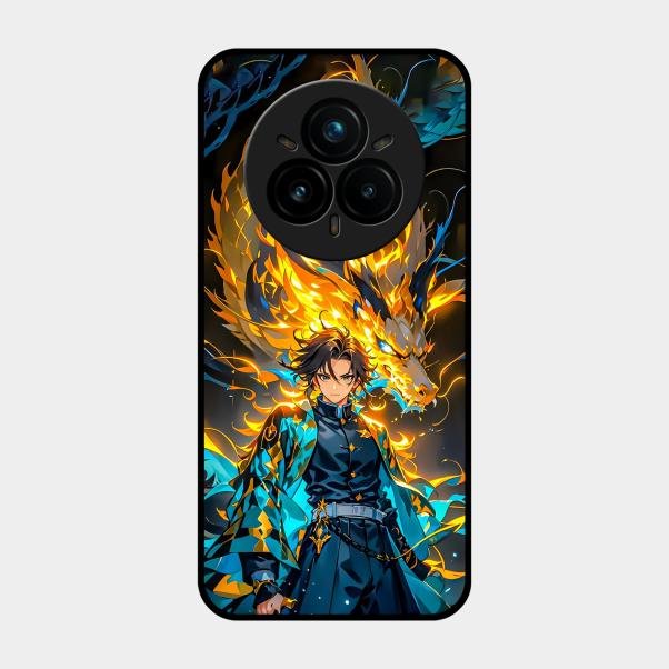 Fire Soul Tanjiro Glass Case Cover For Realme 14 Pro 5G