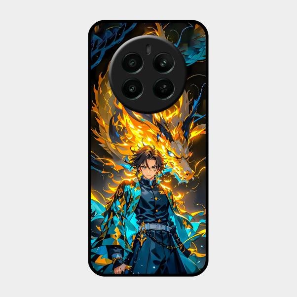 Fire Soul Tanjiro Glass Case Cover For Realme Narzo 70 Pro 5G