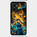 Fire Soul Tanjiro Glass Case Cover For Redmi 11 Prime 5G
