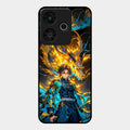 Fire Soul Tanjiro Glass Case Cover For Redmi 13 5G