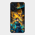 Fire Soul Tanjiro Glass Case Cover For Redmi 13C 5G