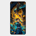 Fire Soul Tanjiro Glass Case Cover For Redmi 9 Prime