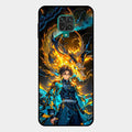 Fire Soul Tanjiro Glass Case Cover For Redmi Note 10 Lite